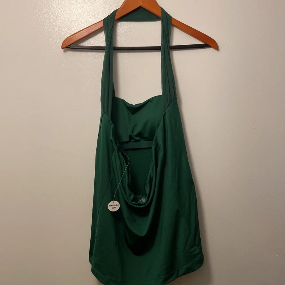 New NFL New York Jets Women's Green Halter Top Sz. L - Picture 4 of 6
